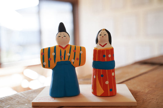 玩具工房|縞あられ文立雛