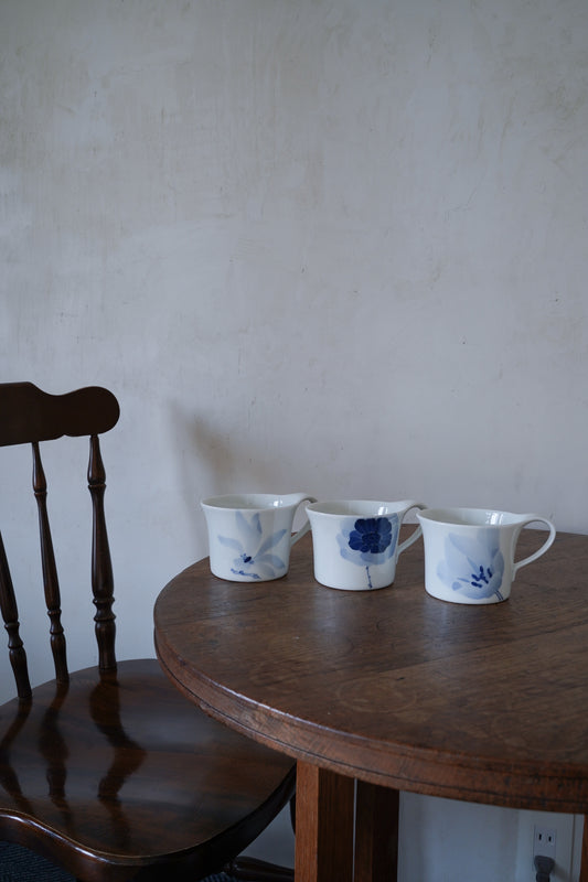 眞窯|瀬戸染付焼 ブルーメアメリカンカップ