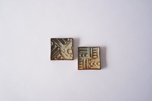かしわ窯 | 窯垣の小径シリーズ 箸置き・カトラリーレスト四角