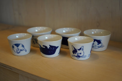 双寿園｜ねこシリーズ　うどん猪口