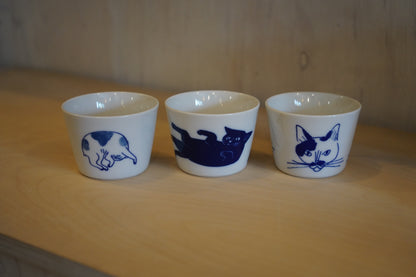 双寿園｜ねこシリーズ　そば猪口