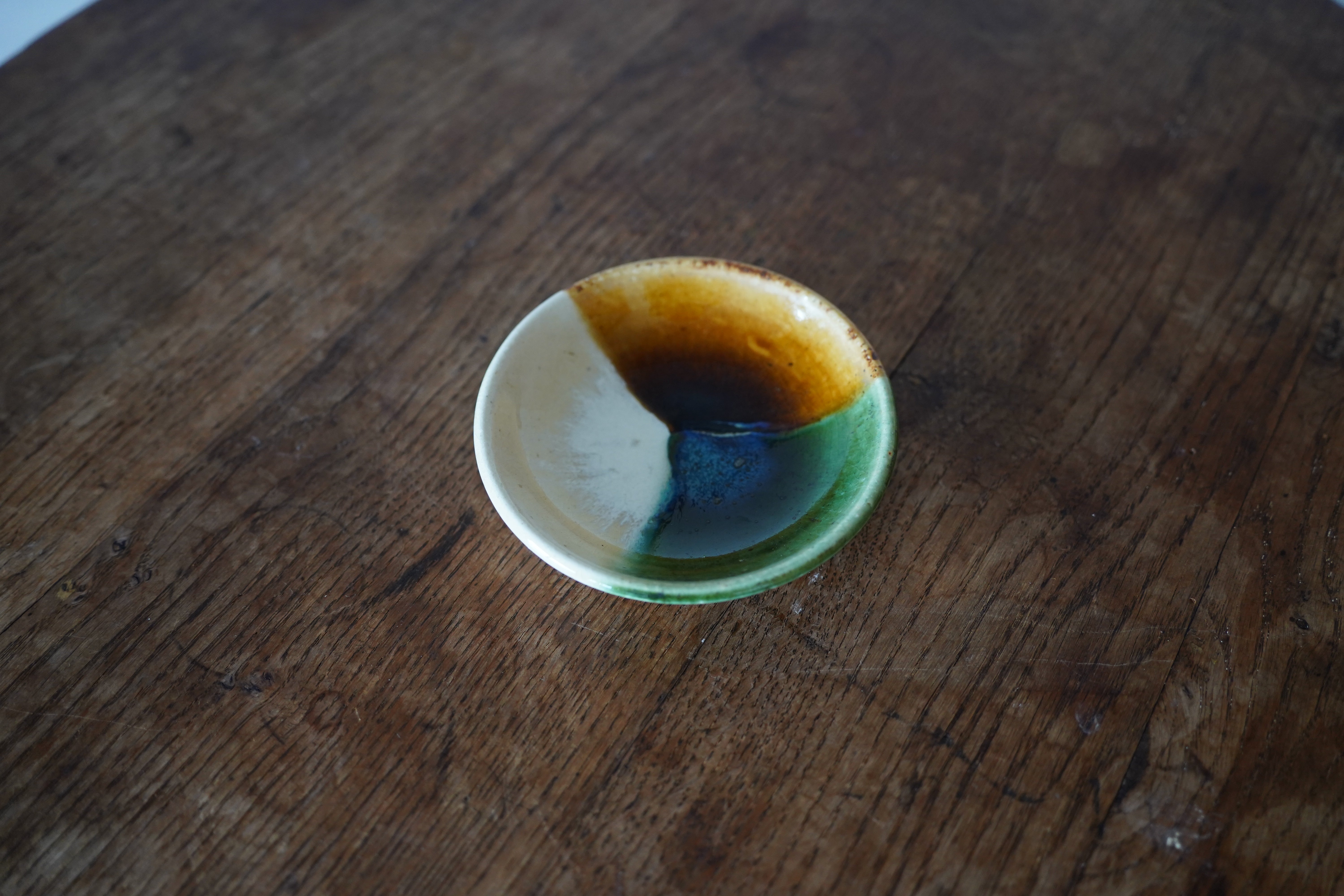 瀬戸本業窯｜三彩 小皿4寸 – Masukichi -Pottery & Souvenir- ますきち