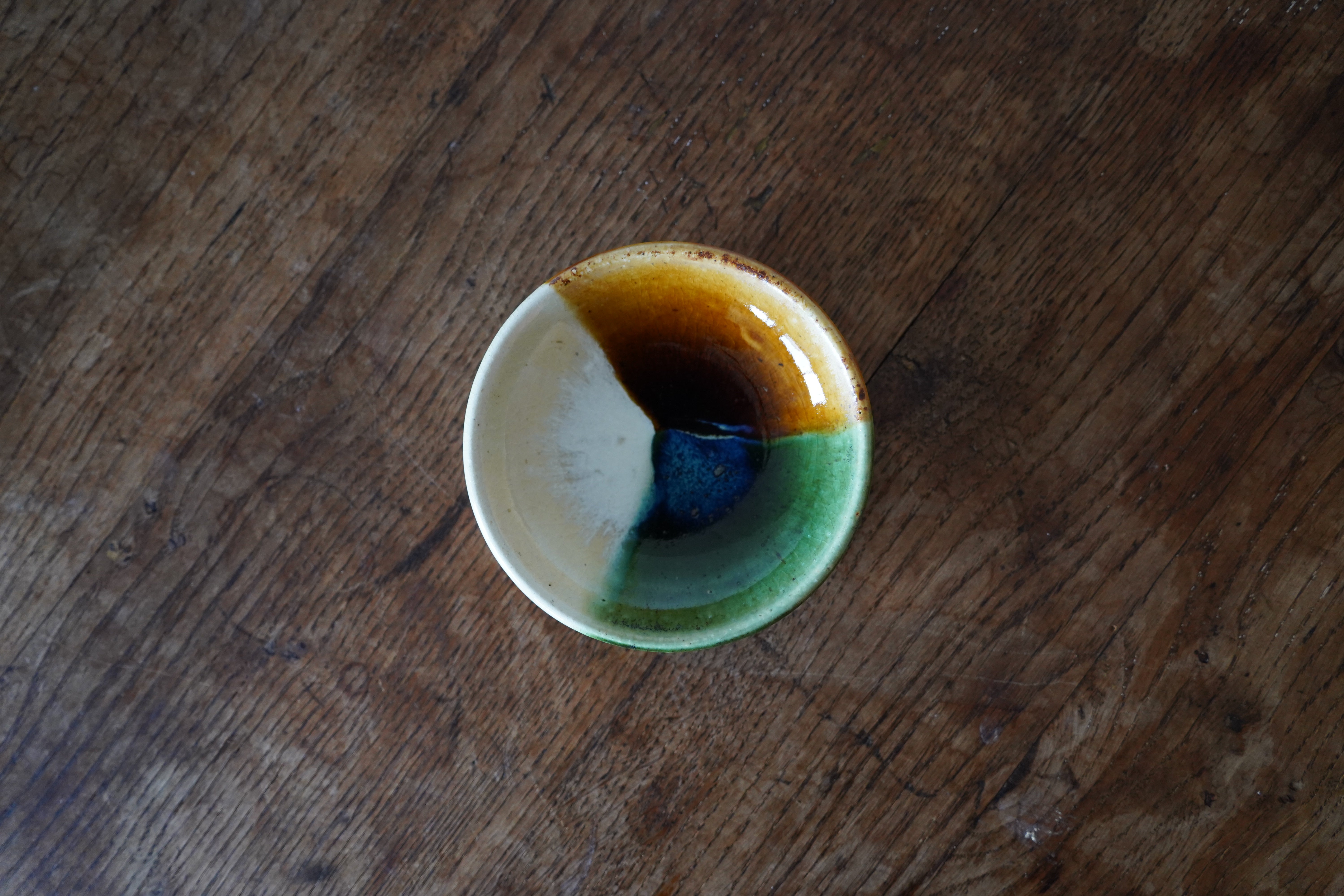 瀬戸本業窯｜三彩 小皿4寸 – Masukichi -Pottery & Souvenir- ますきち